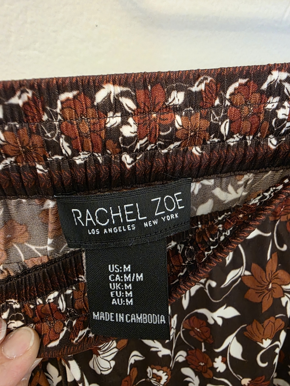 Rachel Zoe Brown Rust Floral Tiered Maxi Skirt with Drawstring Waist - Picture 2 of 2